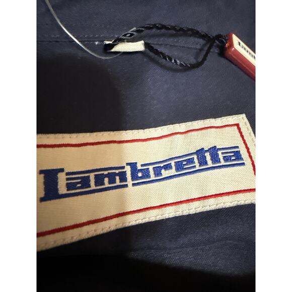 Lambretta Mens Multicolor UK England Flag Short Sleeve Button Down Shirt Top M - Picture 3 of 4